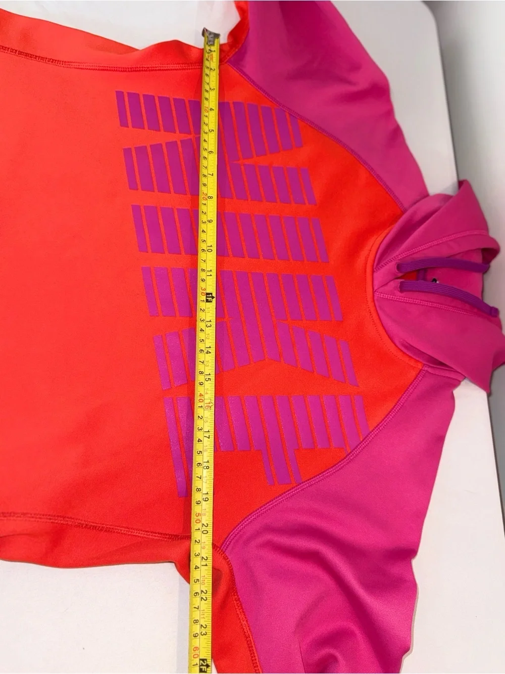 Nike Therma-Fit Women Orange & Pink Logo Pullover Hoodie Size Large